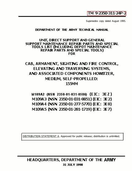 TM 9-2350-311-24P-2 Technical Manual